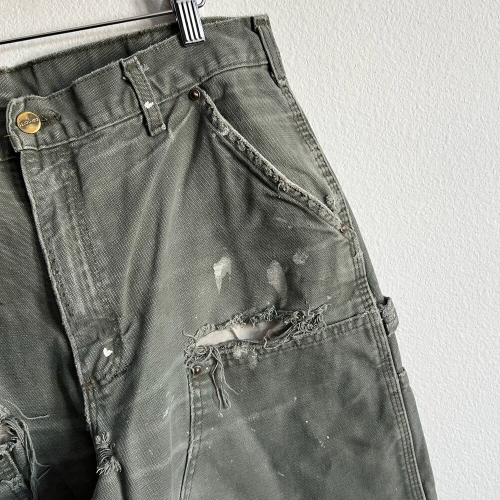 Carhartt B136 MOS green double knee work wear carpenter pants - Picture 11 of 15